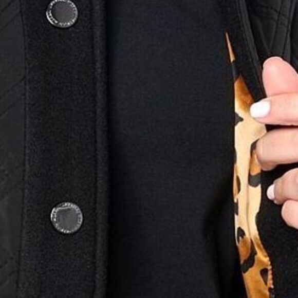 Isaac Mizrahi Live! Women's Top Sz S Estate Mixed Media Quilted Black A606742 - Picture 2 of 7